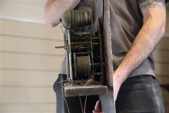 Martin Shreiner of Lancaster. A Federal American mahogany eight day longcase clock, H.9ft
